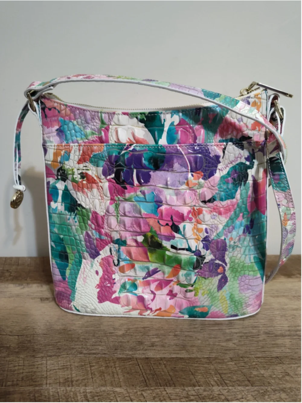 Women's Brahmin Crossbody Bag One Size Multi-color White